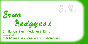 erno medgyesi business card